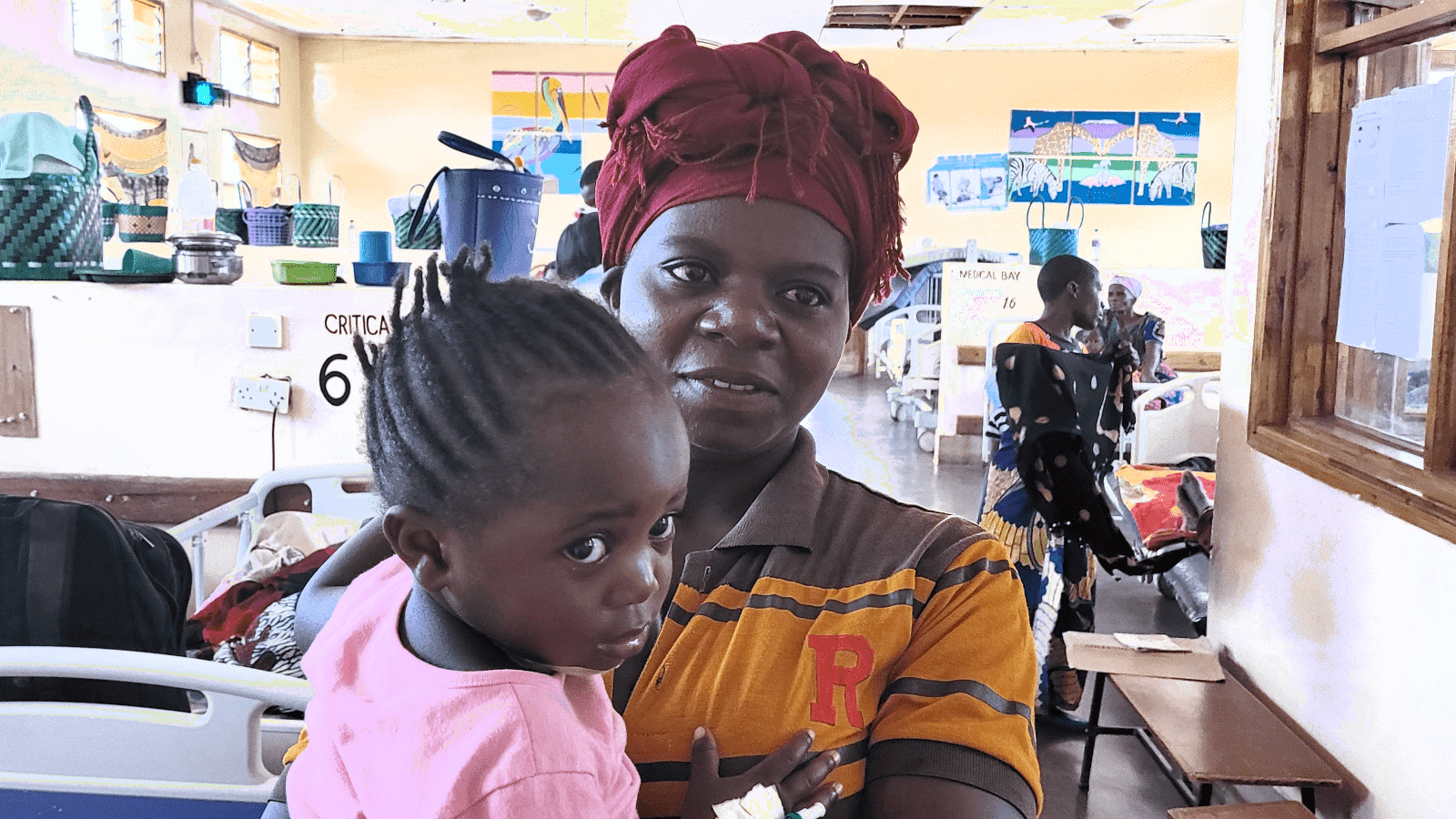 Patientin mit ihrem Kind